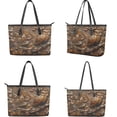 thumbnail image 3 of TSOVTHRID Owl Floral Print Purse and Wallet Set for Women Tote Handbag Tote Purse and Wallet Set Brown Shoulder Satchel Bags with Matching Purse for Working Shopping, 3 of 7