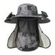 thumbnail image 1 of Sombrero con ventilador solar, resistente a la lluvia, recargable, resistente al viento, de verano, de ala ancha, para pescar y tomar el sol. Gris, 1 of 9