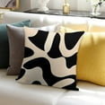 thumbnail image 7 of Black And Beige Modern Art Geometric Pillow Covers,Black And Beige Modern Art Geometric Throw Pillow Covers 18"×18" ,Living Room Sofa Couch Pillow Covers,Decorative Pillow Covers, 7 of 7