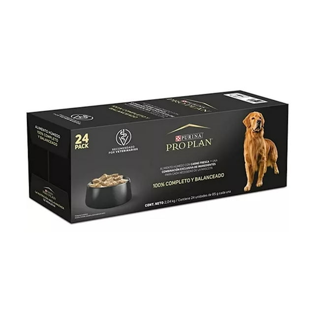Pouch P/perro Adulto Caja 24 Pz Carne Purina Proplan