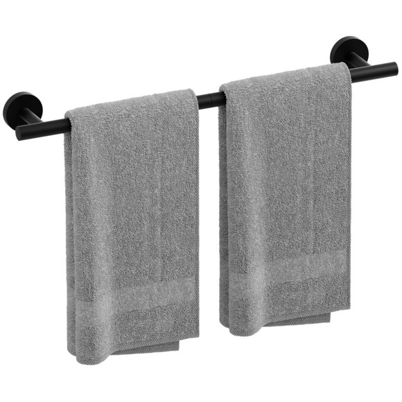 Toallero Negro Mate Toalleros De 24 Pulgadas Para Baño Soporte Para Barra De Toalla De Baño Montado En La Pared Acero Inoxidable Sus304 Longitud Total 26 Pulgadas
