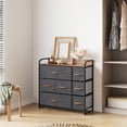 thumbnail image 5 of YITAHOME 7 Drawers Dresser, Dark Gray, Fabric Storage Tower with Wooden Top Shelf, 5 of 9