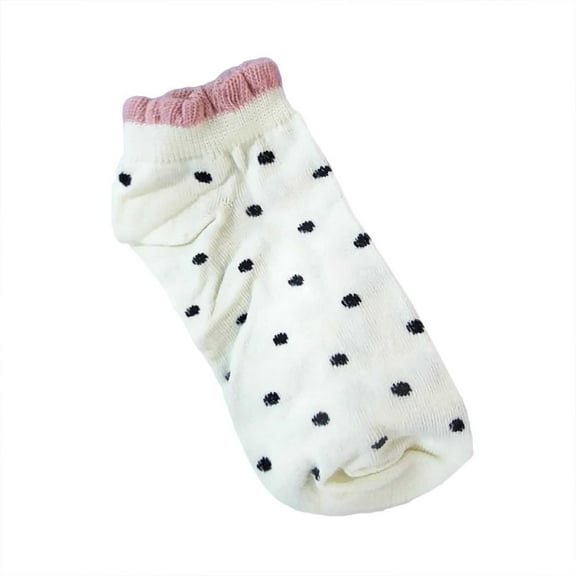 6 Packs Socks for Women Casual Dotted Versatile Low Cut Ankle Short Socks