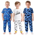 thumbnail image 3 of Kids Child Toddler Boy Pajamas Pj Set Short Sleeve Sleeve Snug Fit Soft & Cozy Sleepwear & Loungewear 3-Pack Size 2Y to 10Y, 3 of 7