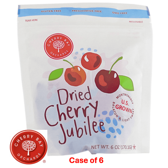 Cherry Bay Orchards Dried Cherry Jubilee case of 6 - 6 oz resealable bags