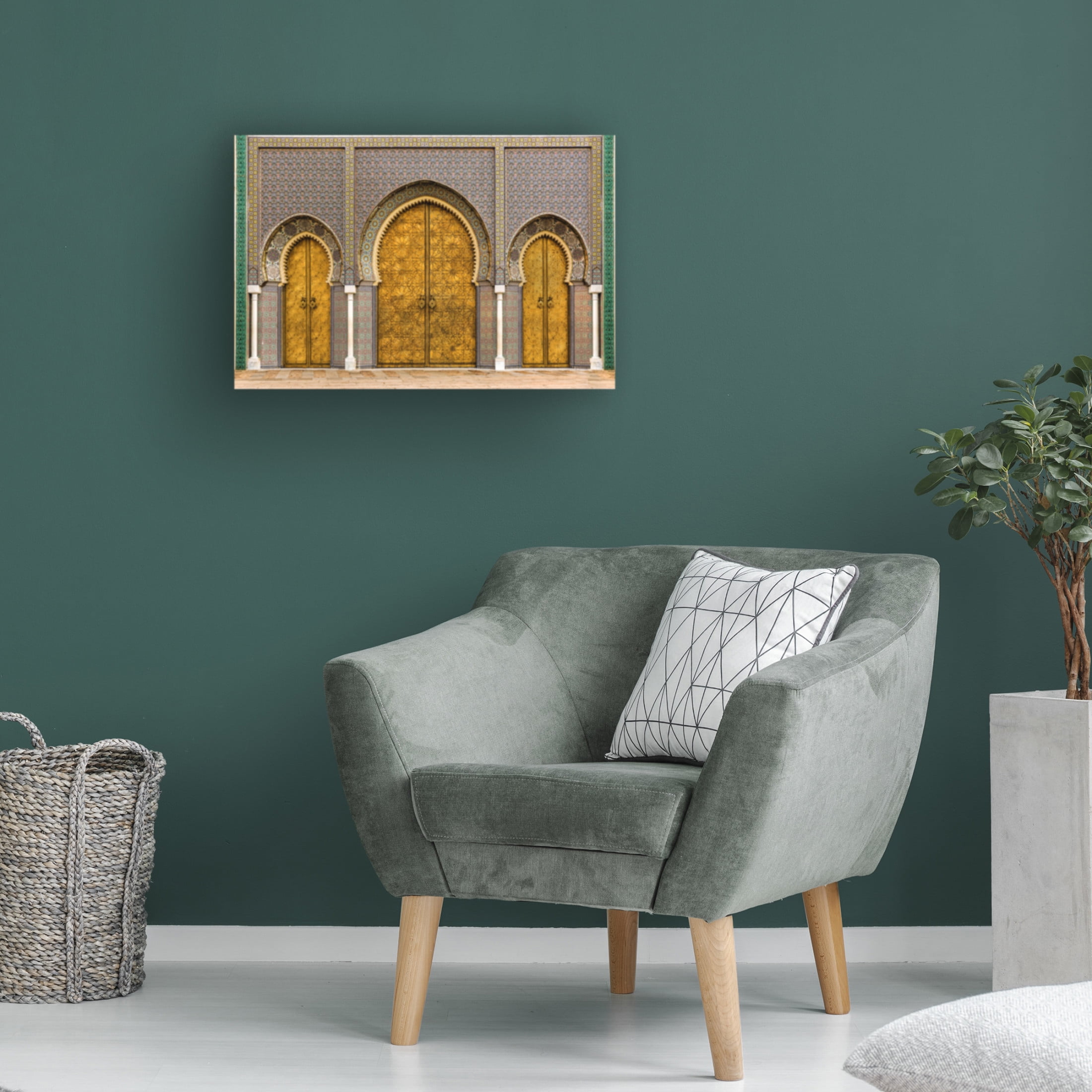 Canvas Wall Art - Jois Domont 'Three Doors' Wall Art for Living Room, Bedroom, or Office D?cor by Trademark Fine Art - 47 x 30 Inches