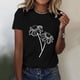 thumbnail image 2 of Gibobby Casual Playera de Manga Corta para Mujer Camiseta con estampado girasol para mujer, camiseta informal manga corta con gráfico, camisetas ajustadas informale(Negro,M), 2 of 5