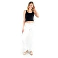 thumbnail image 6 of LA Idol/H&Y Rhinestone Studded White Denim Jeans Cross Pocket (LA Idol 5171BT/H&Y HY-444), 6 of 7