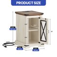 thumbnail image 7 of ModFusion Simple Elegant Nightstand with Storage, LED Light, and Charging Station, Bedroom Desk, 7 of 7