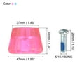 thumbnail image 2 of Uxcell Roller Skate Toe Stops with Screwdriver 82A Rubber Brake Stoppers Block, Clear Pink Blue 2 Pair, 2 of 5