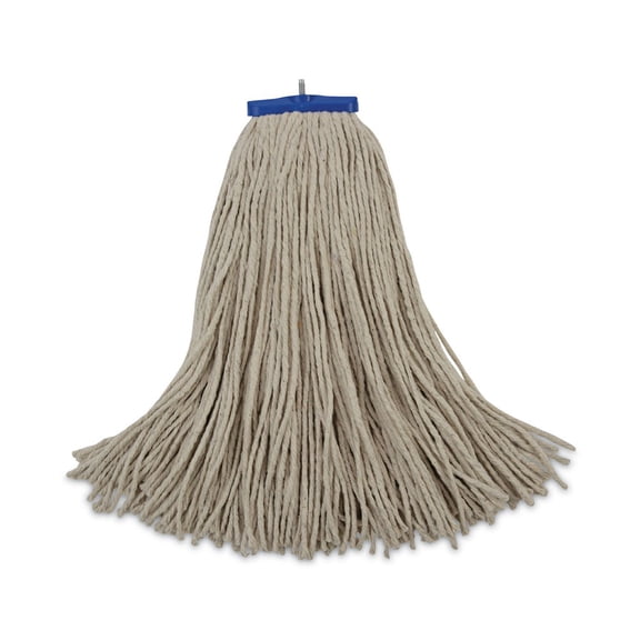 Boardwalk BWK724CCT 24 oz. Cut-End Lie-Flat Cotton Wet Mop Head - White (12/Carton)