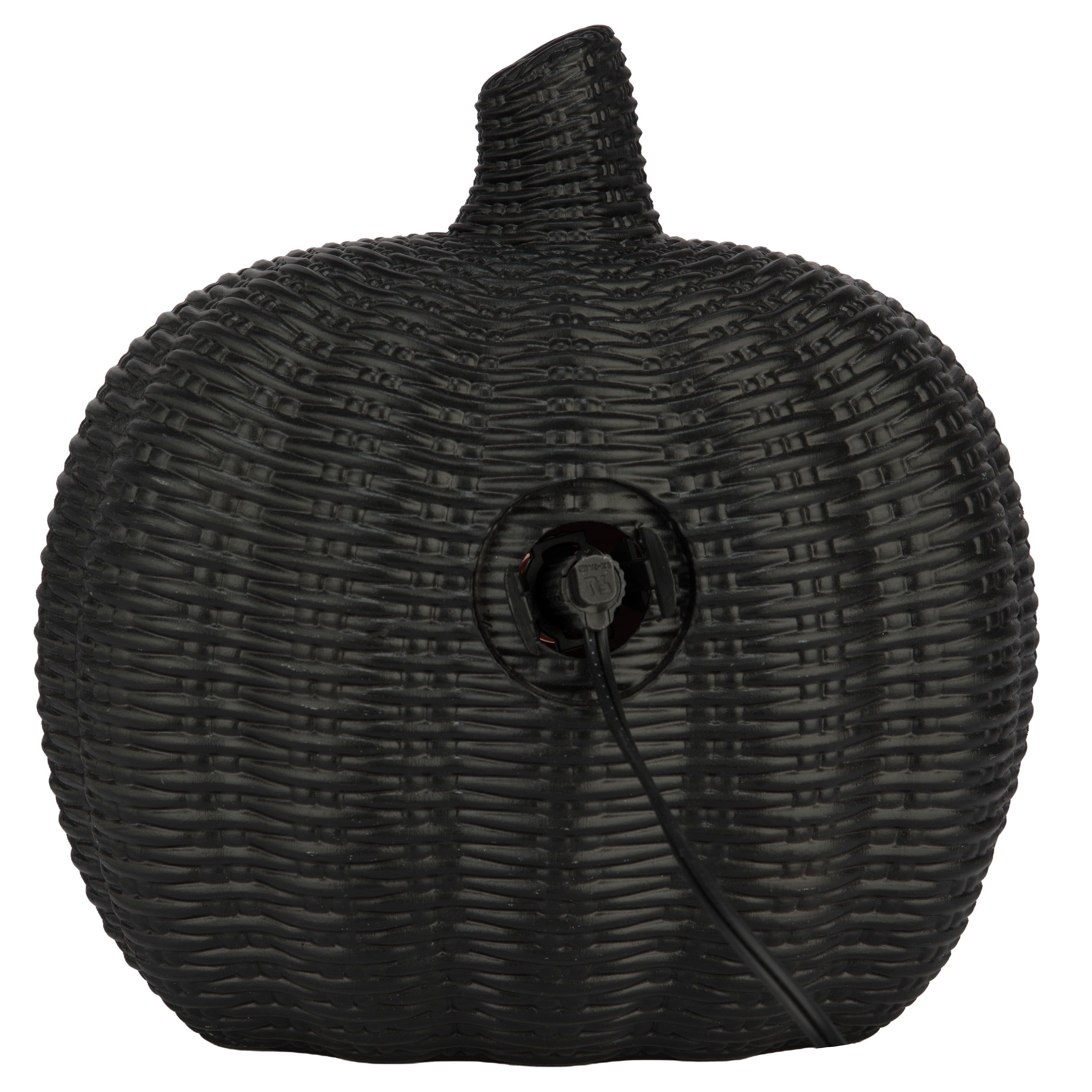 Light-Up Woven Jack-o'-Lantern Decoration, Black, 8.6", Halloween by Way To Celebrate