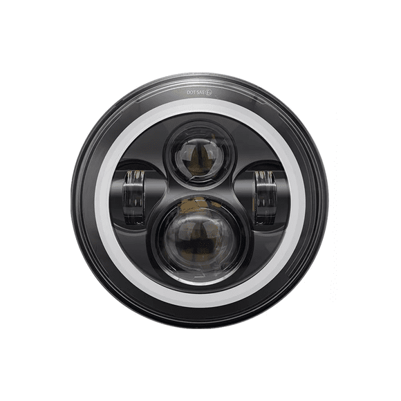 Faros Led 7 Inch Motorcycle Harley Jeep Wrangler Vocho NEGRO
