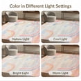 thumbnail image 7 of ODIKA 8'x10' Washable Area Rug Pink Boho Scallop Border Whimsical Scattered Polka Dot Motifs for Living Room, Under Sectional, Family , Durable, Non-Slip, 7 of 7