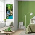 thumbnail image 4 of Hieng 3 Piece Canvas Wall Art Nature Landscape Pictures Green Forest Waterfall Poster Canvas Prints Artwork Spa Bathroom Bathroom Room (only canvas), 4 of 6
