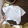 thumbnail image 1 of Camiseta de manga corta de algodón puro para niños, niñas, bebés, ropa de verano, nuevo estilo, camisetas para niños pequeños, 1 of 5
