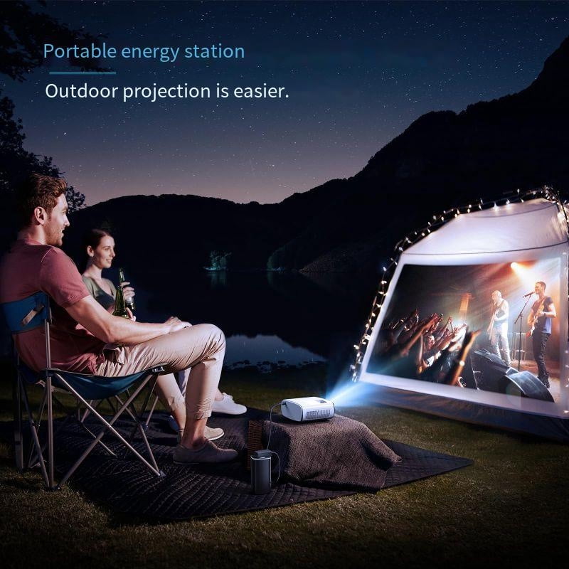Mini Projector,  Full HD 1080P Video Projector, Portable Outdoor Projector with Tripod, Kids Gift, Home Theater Movie Phone Projector Compatible with Android/iOS/Windows/TV Stick/HDMI/USB