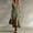 *Army Green, variant on Women's Sleeveless Button Front Midi Dress with Side Slit ,Solid Color Casual Summer Dress Blue,Women's Plus L