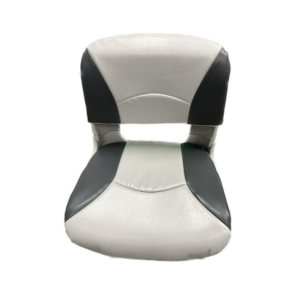 Blue Dog Marine Siège moulé rabattable avec coussins, siège de bateau de pêche avec vis en acier inoxydable, chaise de bateau pliante, chaises capitaine pour bateau de pêche – Gris/anthracite