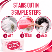 Zote Pink Laundry Bar Soap, Hand & Machine Wash, All Ages, Gentle & Long-Lasting, Laundry Detergent, Bar Cleanser with Sodium Tallowate, 14.1 oz