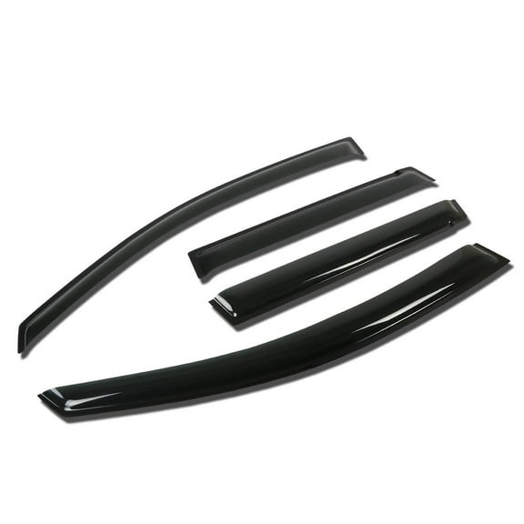 DNA Motoring WVS-057 For 2006 to 2008 Honda Fit GD3 4pcs Window Vent Visor Deflector Rain Guard (Dark Smoke) 07