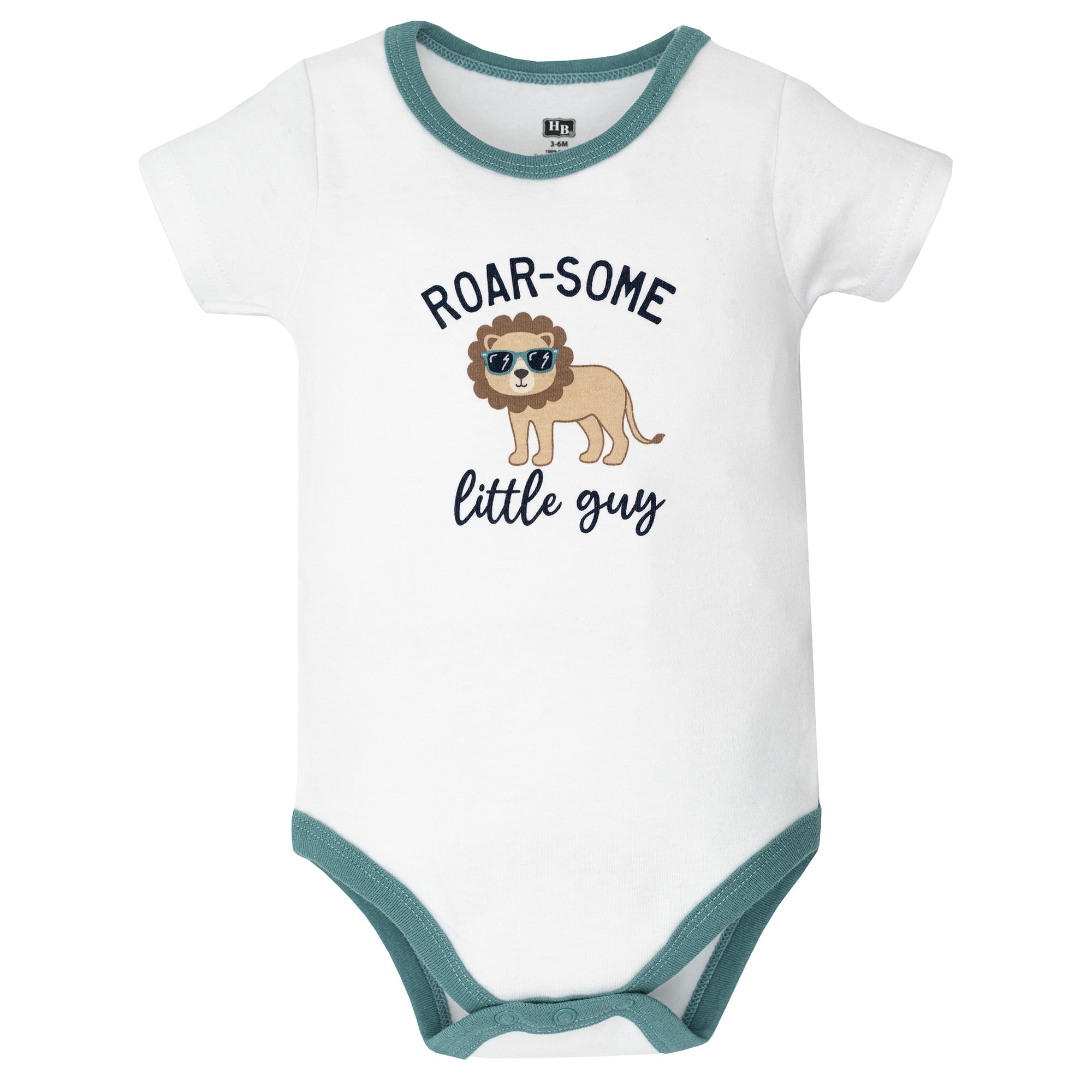 Hudson Baby Boy Cotton Bodysuit, Shorts and Shoe Set, Roarsome Little Lion, 0-3 Months