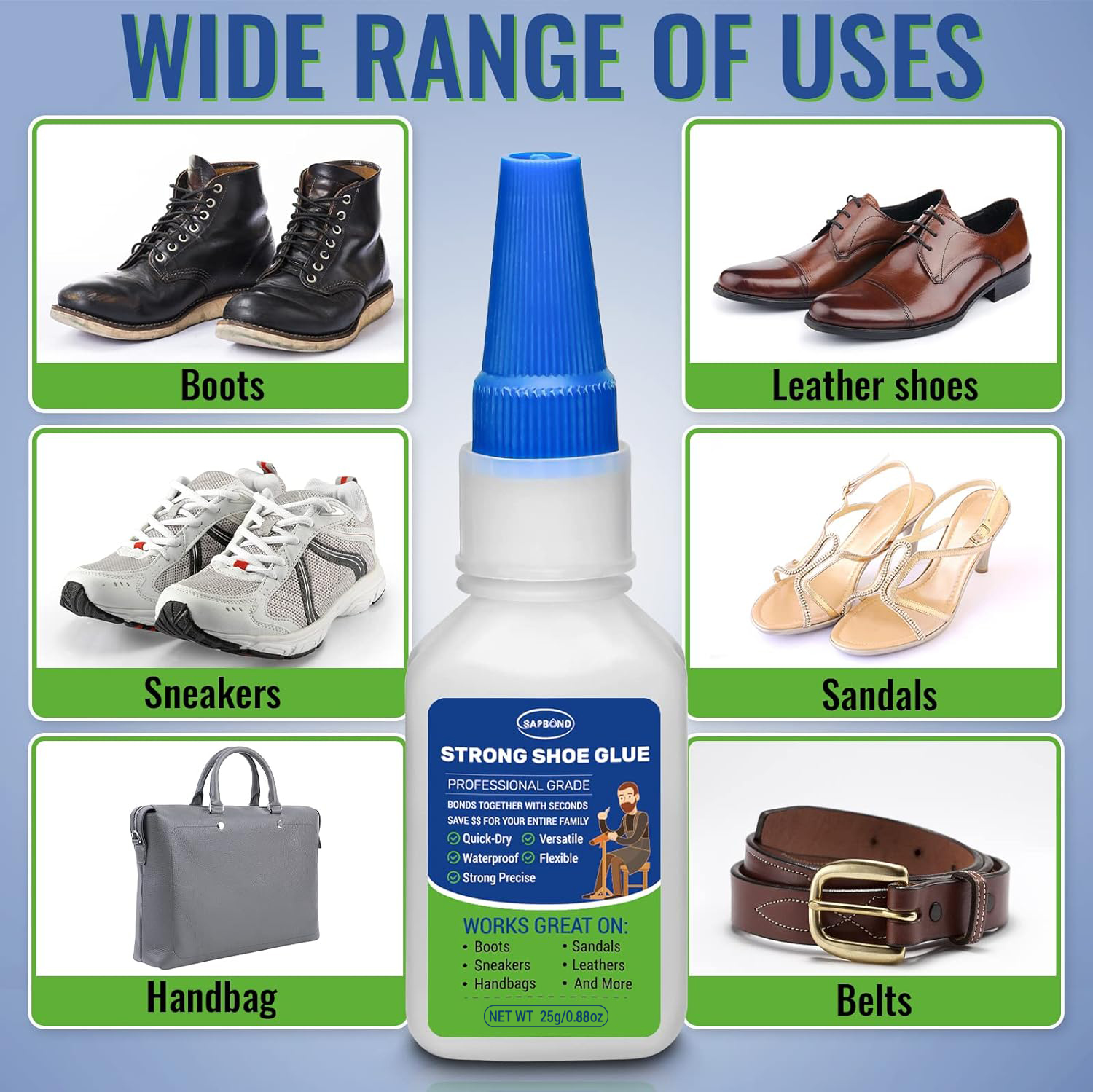 Strong Shoe Glue – Waterproof Sole Repair Adhesive For Sneakers, Leather & Sport Shoes