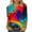 Multicolour, variant on Sleeves for Women, Women's and Leisure Carnival Printed Round Neck Cropped Sleeve Top