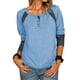thumbnail image 1 of Camisas para Mujer Manga Larga Henley Tops Pullover con Botones Casual Loose Fit V-Neck Túnicas Tops, 1 of 5