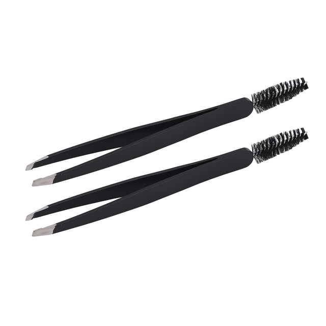 Pinzas para cejas pinzas para pestañas 2 piezas negras para maquillaje ANGGREK Otros