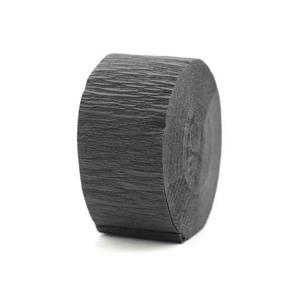 Crepe Paper Streamers black (pack of 12)