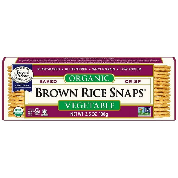 Edward & Sons Brown Rice Snaps Vegetable with Organic Brown Rice, 3.5 Ounce Packs (Pack of 12)