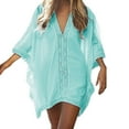 thumbnail image 2 of Wdgfv Women's Bathing Suit Cover Up Dress Lace Crochet V Neck Summer Beach Bikini Swimsuit Coverup, 2 of 5