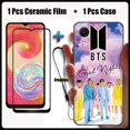 thumbnail image 1 of Funda De Teléfono 2 En 1 Para Samsung A04 Core Con Protector De Pantalla De Cerámica Curvada Diseño BTS, 1 of 4