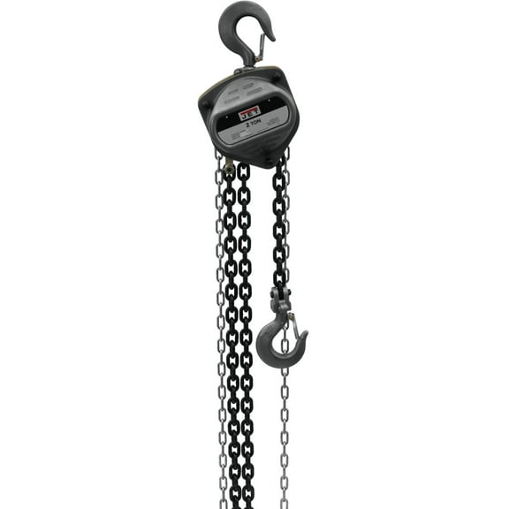 Jet S90-200-30 Contractor 2 Ton Hand Chain Hoist with 30 Foot Lift & 2 Hooks