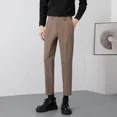 thumbnail image 3 of Pantalones de trabajo refrescantes para hombres, pantalones de oficina de seda de hielo, trajes rectos para hombre, tela clásica, sastrería coreana, reseñas, muchas novedades, 3 of 5