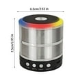 thumbnail image 3 of Nkmbld Waterproof Portable Speaker Colorful Wireless Car Portable Payment High-power Outdoor Subwoofer Sound System, Birthday Gifts, Silver, 3 of 3