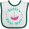 thumbnail image 3 of Inktastic Daddys First Mate (Girl) Girls Baby Bib, 3 of 4