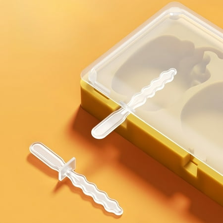 

XIAOGZAHUOP Easy Demold Reusable Silicone Ice Cream Jelly Molds with Lid and 5 Sticks - BPA & Lead Free Cartoon Dinosaur Rabbit Bone Shape Popsicle Makers
