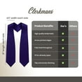 thumbnail image 2 of CLERKMANS Unisex Adult Plain Graduation Shoulder Sashes Stole Sash, Purple, 1, 2 of 5