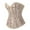 Beige, variant on 2024 Women's Renaissance Hourglass Corset Lace Up Boned Overbust Waist Trainer Cincher Corset Bustier Sleepwear Bodyshaper Top Halloween Costume Gothic Shapewear Blue