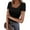 Black, variant on PRETTYGARDEN Short Sleeve Shirts for Women Summer Trendy Scoop Neck Ribbed Tops Spring Casual Slim Fitted Basic Tees