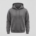thumbnail image 6 of Lightweight Hoodie Men Fall Winter Fleece Drawstring Oversized Sweatshirts, XL, 6 of 8