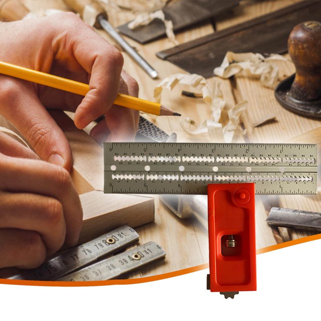 B Multifunctional Carpentry Ruler Metal Adjustable Angle Tool For Woodworking 45-90 Degree Measuring Ruler Option B