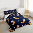 thumbnail image 4 of Manfei Teens Cartoon Raccoon Full Size Comforter Sets for Teen, Galaxy Stars Print Bedding Comforter Set, Kawaii Animal Reversible Bedding Sets, Lightweight Room Decor, 3pcs, 4 of 9