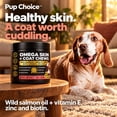 thumbnail image 6 of Pup Choice Omega 3 & 6 Skin & Coat Chews for Dogs with Wild Salmon Oil, Biotin & Zinc – Supports Healthy Skin, Shiny Coat & Shedding, Salmon Flavor, 140 Count, 6 of 11