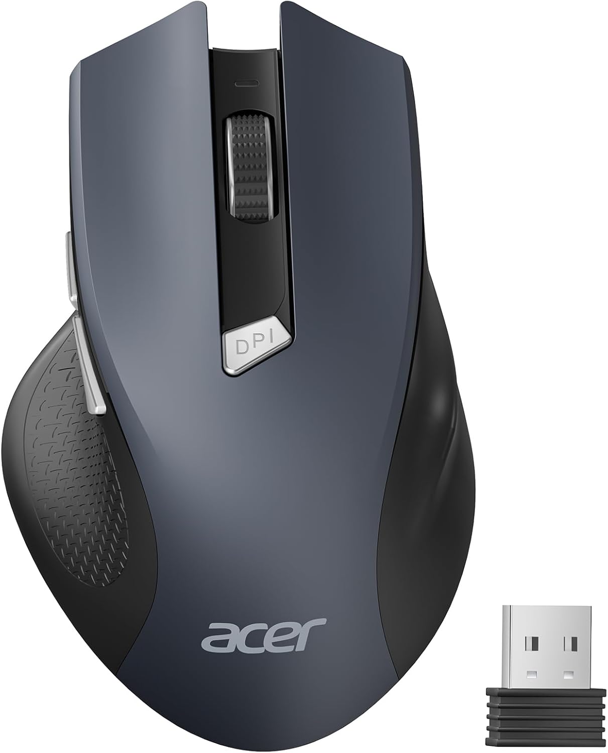 Wireless Mouse for Laptop, 2.4GHz Computer 3 Adjustable DPI Office Cordless USB Mice with USBA Receiver, 6 Buttons, 1600 DPI, Medium to Large Sized Hands Compatible PC, Desktop