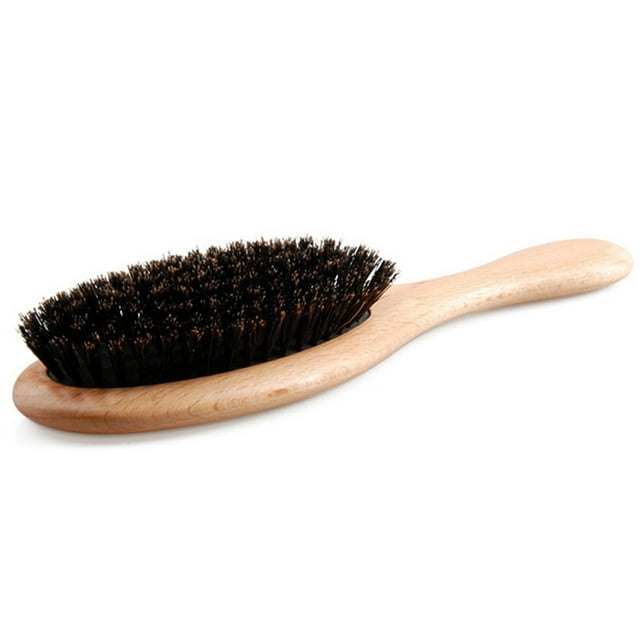 Cepillo de pelo natural de cerdas de jabalí Cepillo de madera para desenredar el pelo Irfora Cepillo