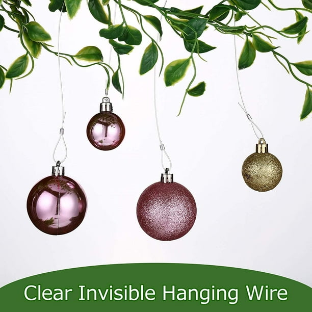 Strong Clear Invisible Hanging Wire 0.8mm up to 100lbs 656 Feet Strong  Nylon Thread with 100 Pieces Aluminum Crimping Loop Sleeves Hanging Kit for  Picture Frame Flowerpot Chandelier Hanging Decoration 