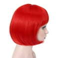 thumbnail image 2 of Onedor 10" Short Straight Hair Flapper Cosplay Costume Bob Wig (Red), 2 of 7